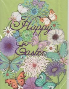Happy Easter / Deckblatt Lasercut, 12 x 17cm