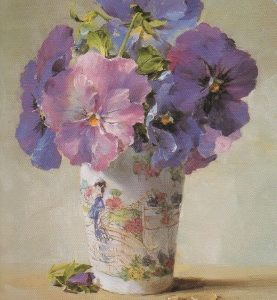 Blue Pansies / Anne Cotterill, 14,5 x 19,5cm