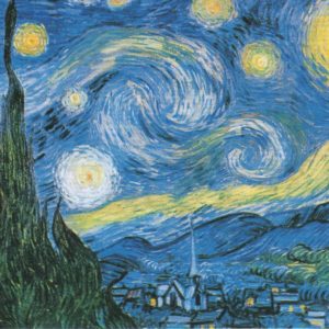Die Sternennacht (Zypressen und Dorf) / Vincent van Gogh