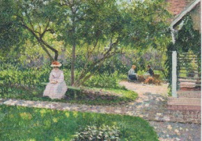 Eine Ecke im Garten, Eragny, abends / Camille Pissarro